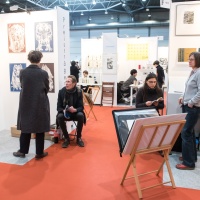 Messestände im Markplatz Druckgrafik auf der Leipziger Buchmesse 2017 Messestände im Markplatz Druckgrafik auf der Leipziger Buchmesse 2017