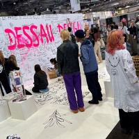 Messestand der Hochschule Dessau aus dem Druckkunstbereich auf der Leipziger Buchmesse 2023 Messestand der Hochschule Dessau aus dem Druckkunstbereich auf der Leipziger Buchmesse 2023