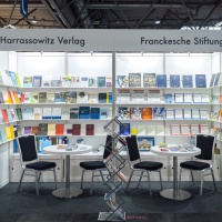 Messestand von Harrassowitz Verlag auf der Leipziger Buchmesse 2025
