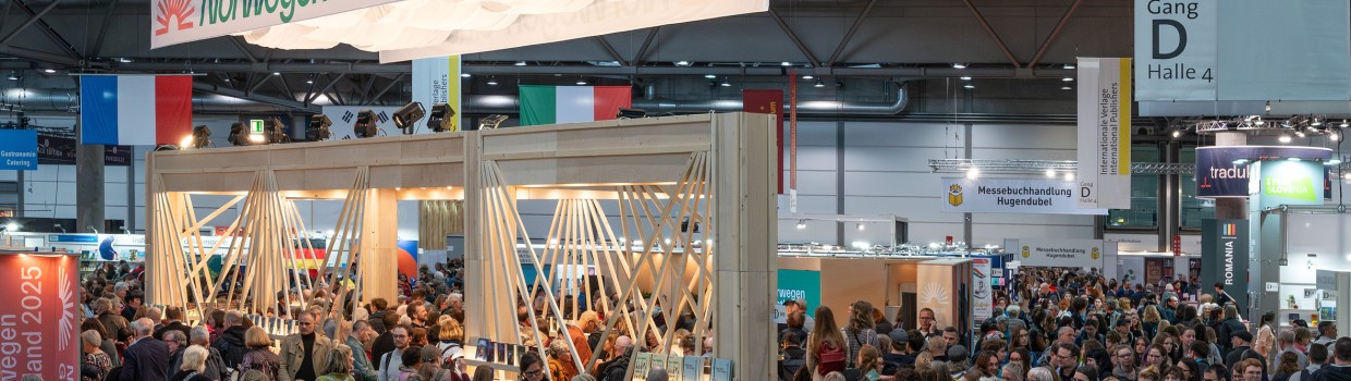 Impression of the Norway Guest of Honor exhibition area at the Book Fair 2025
