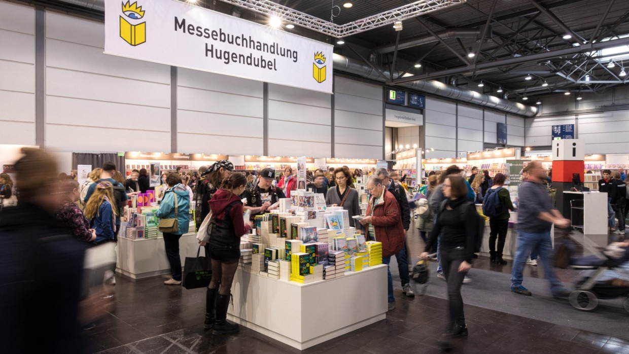 Hugendubel trade fair bookstore at the Leipzig Book Fair 2025